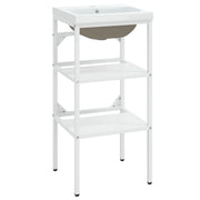 Telaio per lavabo da bagno lavabo da incasso ferro bianco 02_0006768