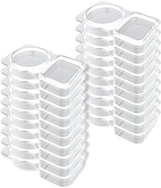 Contenitore Snack Pack 20 pezzi, contenitori per erbe riciclabili a doppio contenitore con coperchi, contenitori per snack e salse per borse da picnic, viaggi e feste all'aperto