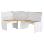 Panca Angolare REINE 151 cm in Legno di Pino ambra e Bianco CFW1468630