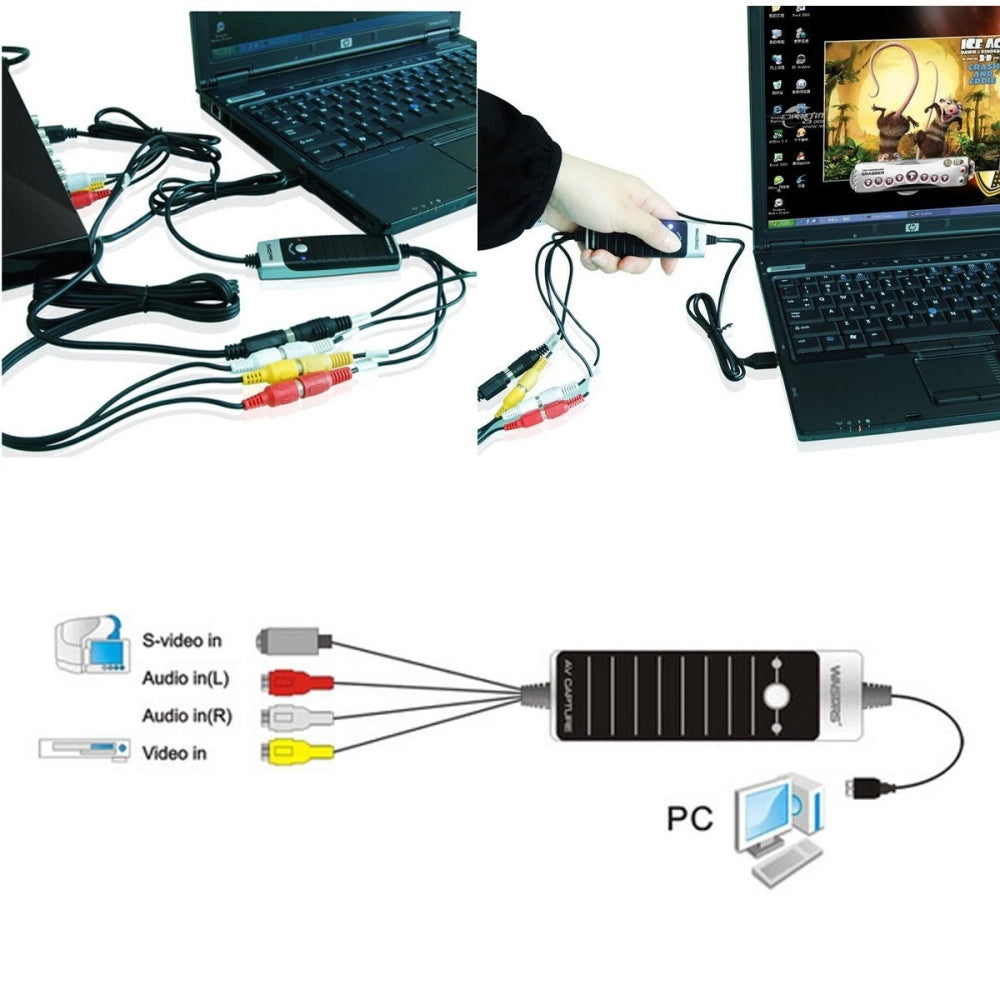 Trade Shop - Easy Capture Scheda Di Acquisizione Video Audio Stereo Usb Per Pc Notebook Rec -