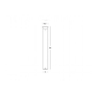 Palo Alto Contemporaneo Kep Alluminio Antracite 1 Luce Led 9W 3000K