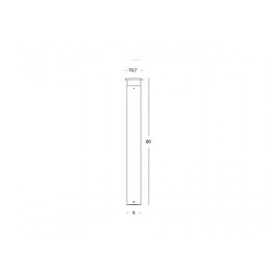 Palo Alto Contemporaneo Kep Alluminio Antracite 1 Luce Led 9W 3000K