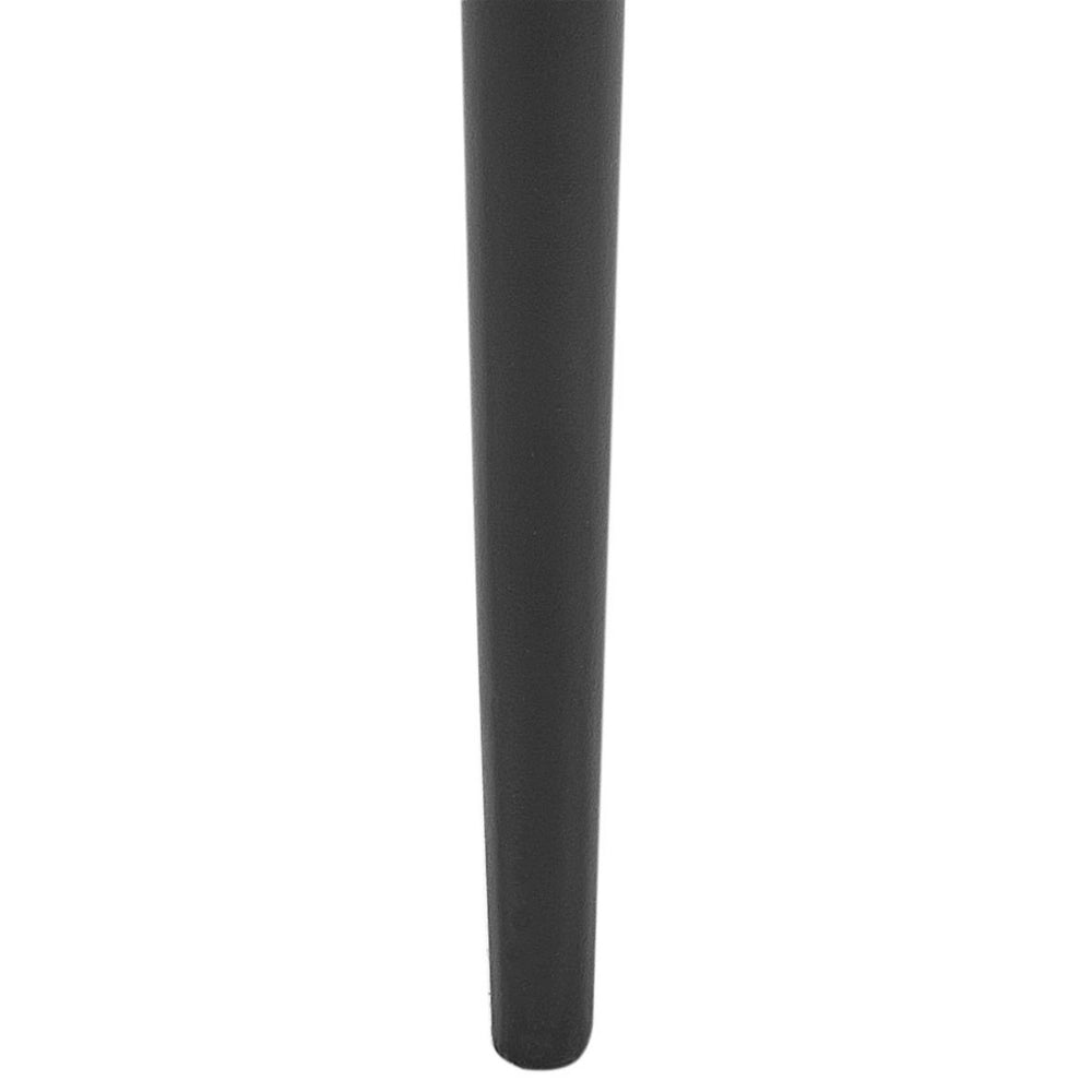 Set di 2 sedie da pranzo in tessuto grigio chiaro imbottito con gambe nere Stile retrò Mobili per il soggiorno