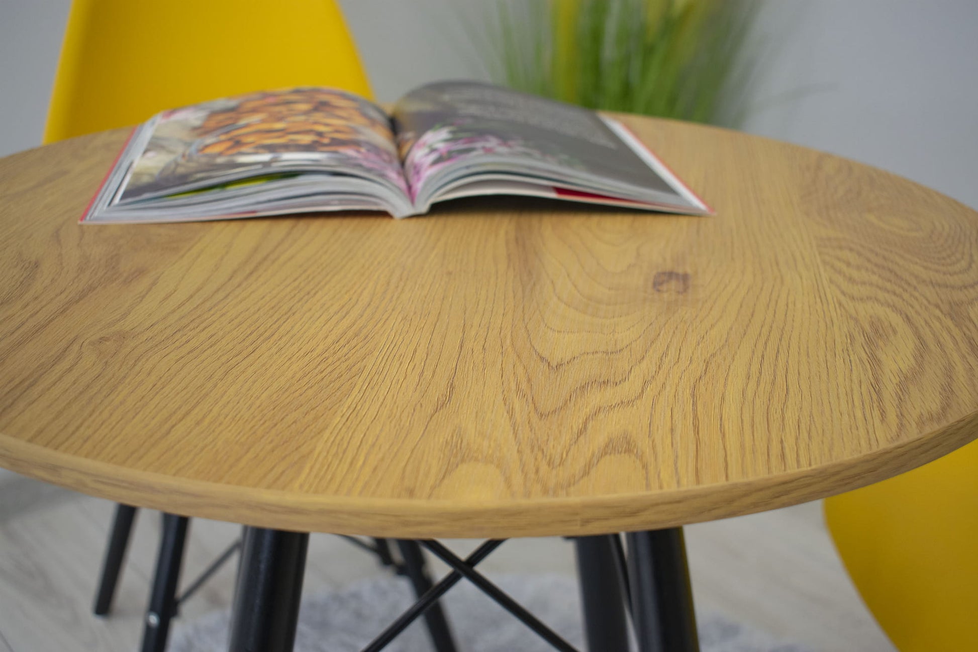 Tavolo rotondo VALORA KOVA 60 cm - Tavolo da pranzo moderno in rovere miele