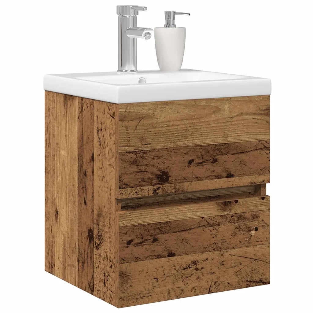 Mobile Lavabo | Armadio per Lavabo da Bagno Rovere Nero 80 x 39 x 62 cm
