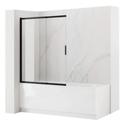 Paravento Vasca Scorrevole Rea Dario Black 100