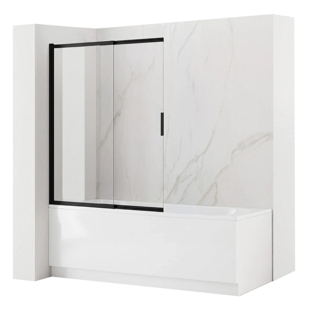 Paravento Vasca Scorrevole Rea Dario Black 100