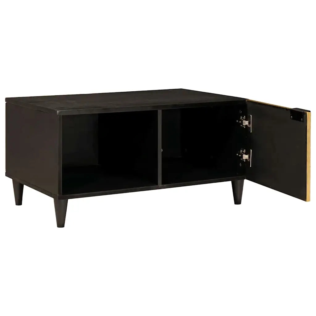 vidaXL Tavolino da salotto Nero e Oro 80 x 50 x 40 cm