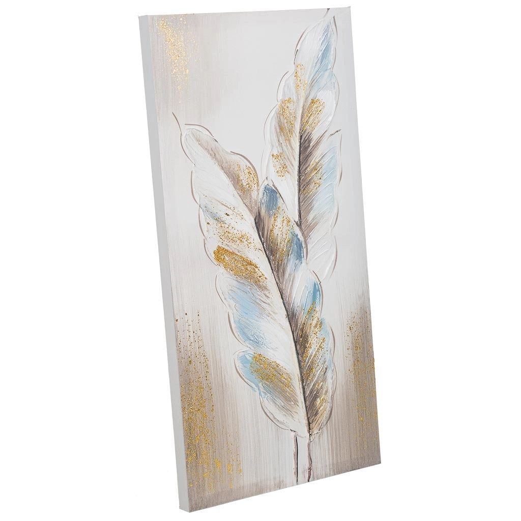 Quadro dipinto a mano con rilievo grigio 30x60x2,5h