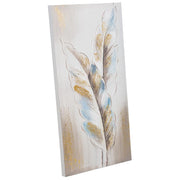 Quadro dipinto a mano con rilievo grigio 30x60x2,5h