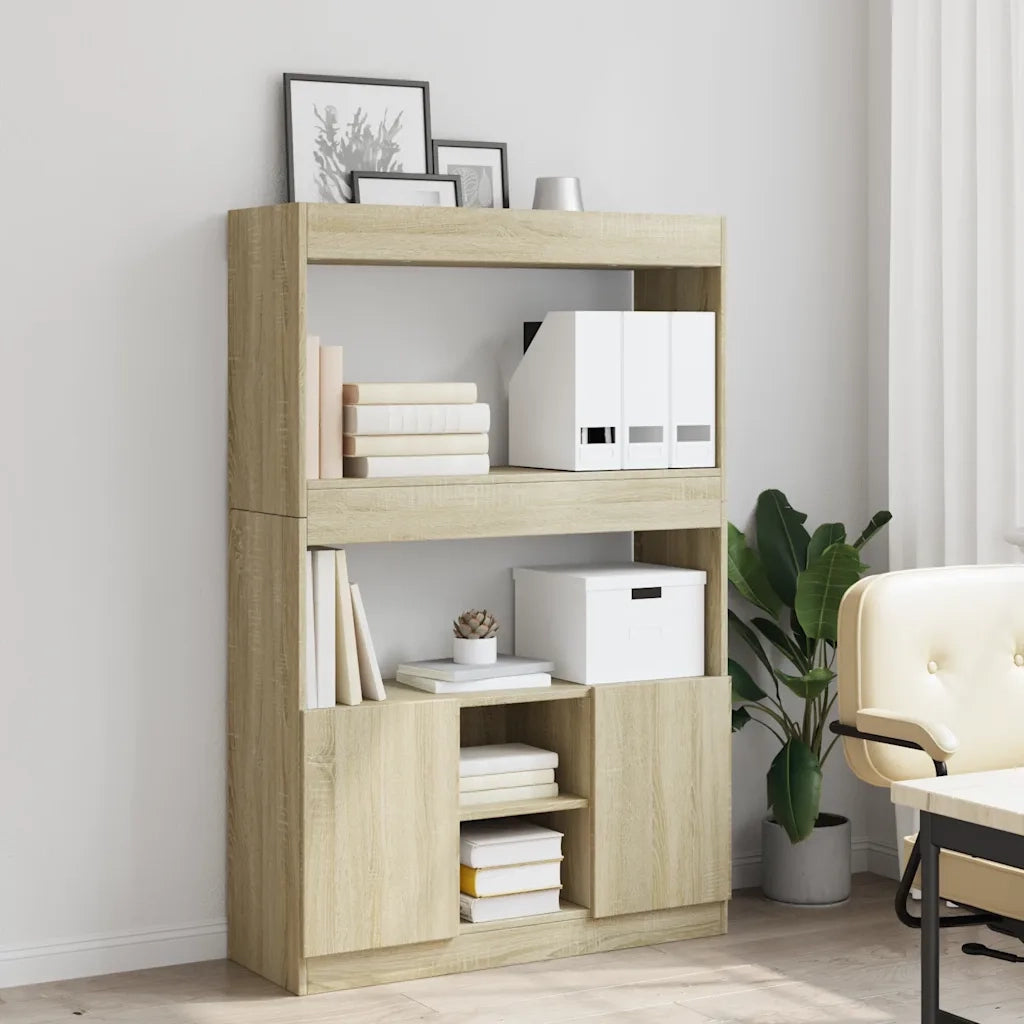 Credenza | Madia | Buffet da pranzo | Armadio da pranzo Rovere Sonoma 92x33x140 cm in Legno Multistrato