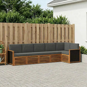 Set divano sezionale con cuscino 5 pcs Naturale e Antracite 3384403