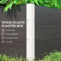 Fioriera Vaso per Piante e Colture in Legno e Plastica 100x50x50cm Grigio