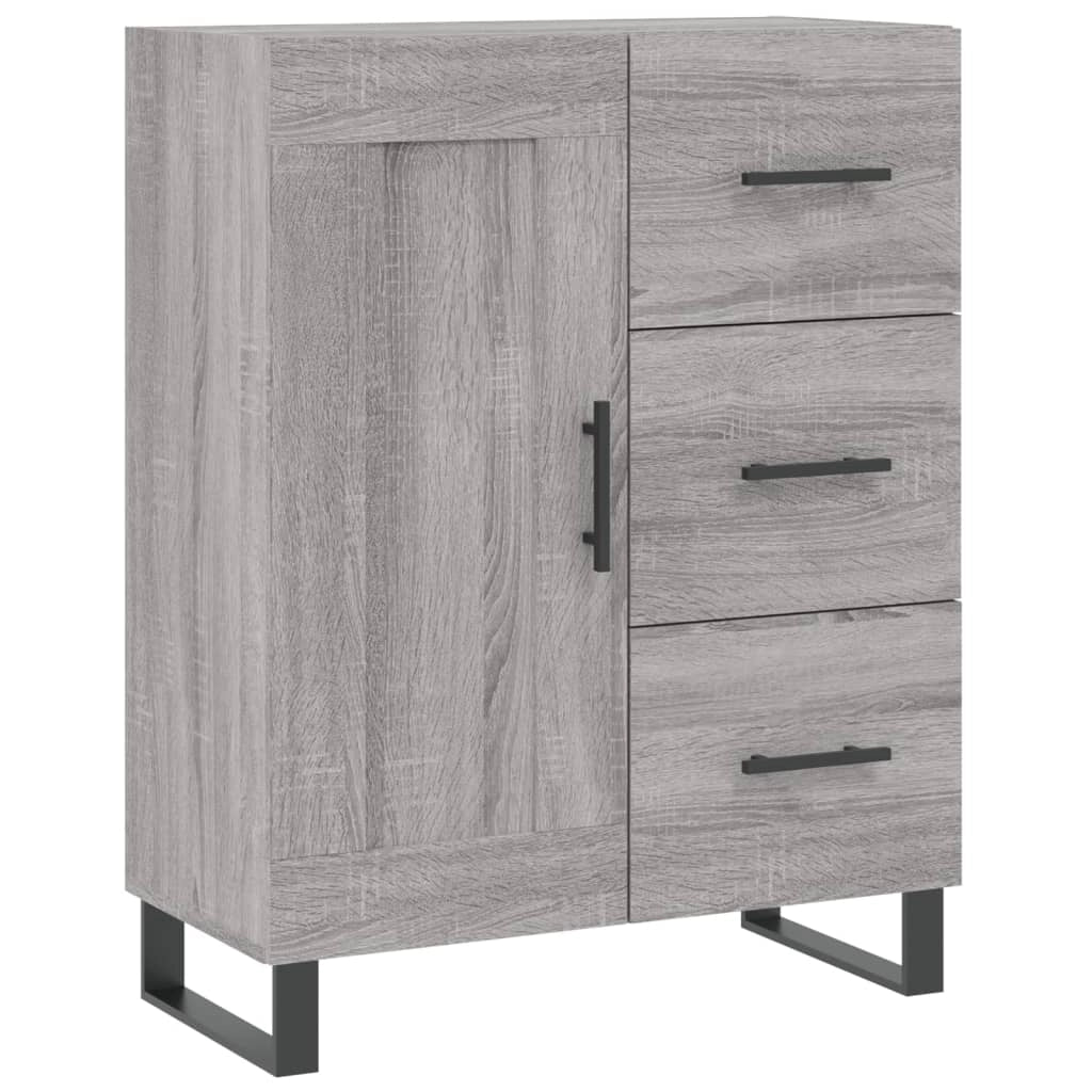 Buffet credenza cassettiera armadio mobile contenitore organizer cucina soggiorno Sonoma 69,5 x 34 x 90 cm legno ingegnerizzato grigio 02_0036470
