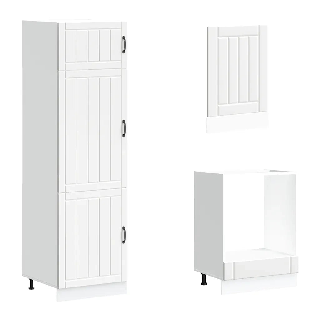 vidaXL Set Mobili da Cucina 7 pz Lucca Bianco Legno Multistrato