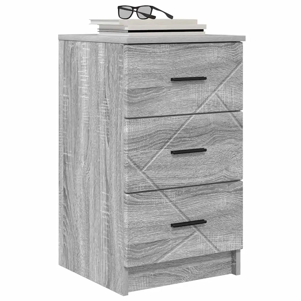 Comodino | Armadio da Notte | Mobiletto da notte con cassetto Grigio sonoma 38 x 38 x 66 cm