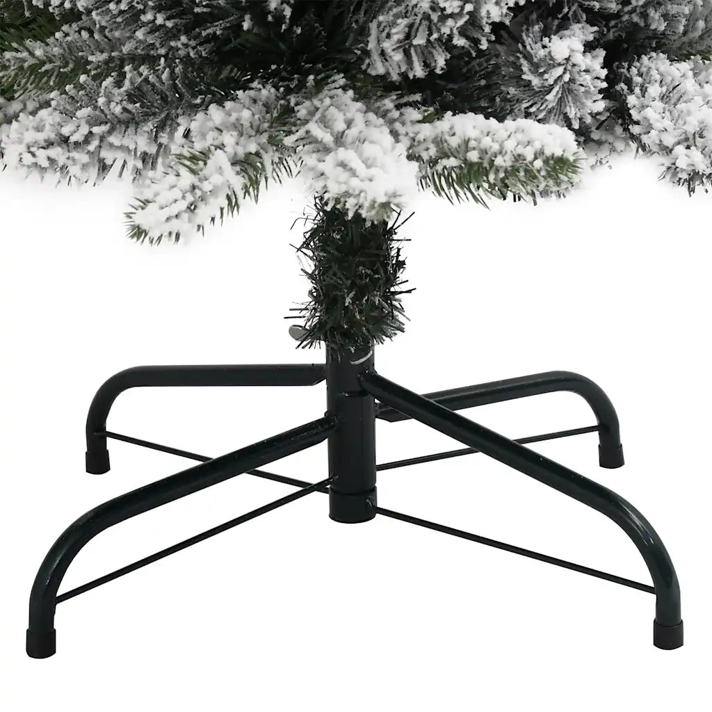 Albero di Natale Artificiale-Decorazioni natalizie con 300 LED e Neve Floccata 210 cm