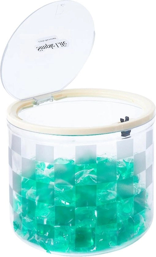 Contenitore di stiro, scatola di detersivo per bucato, 2,5 l, trasparente, contenitore di detersivo per bucato spesso, grande apertura contenitore per detersivo per bucato, per la conservazione di detersivo per bucato e addolcitori per bucato.