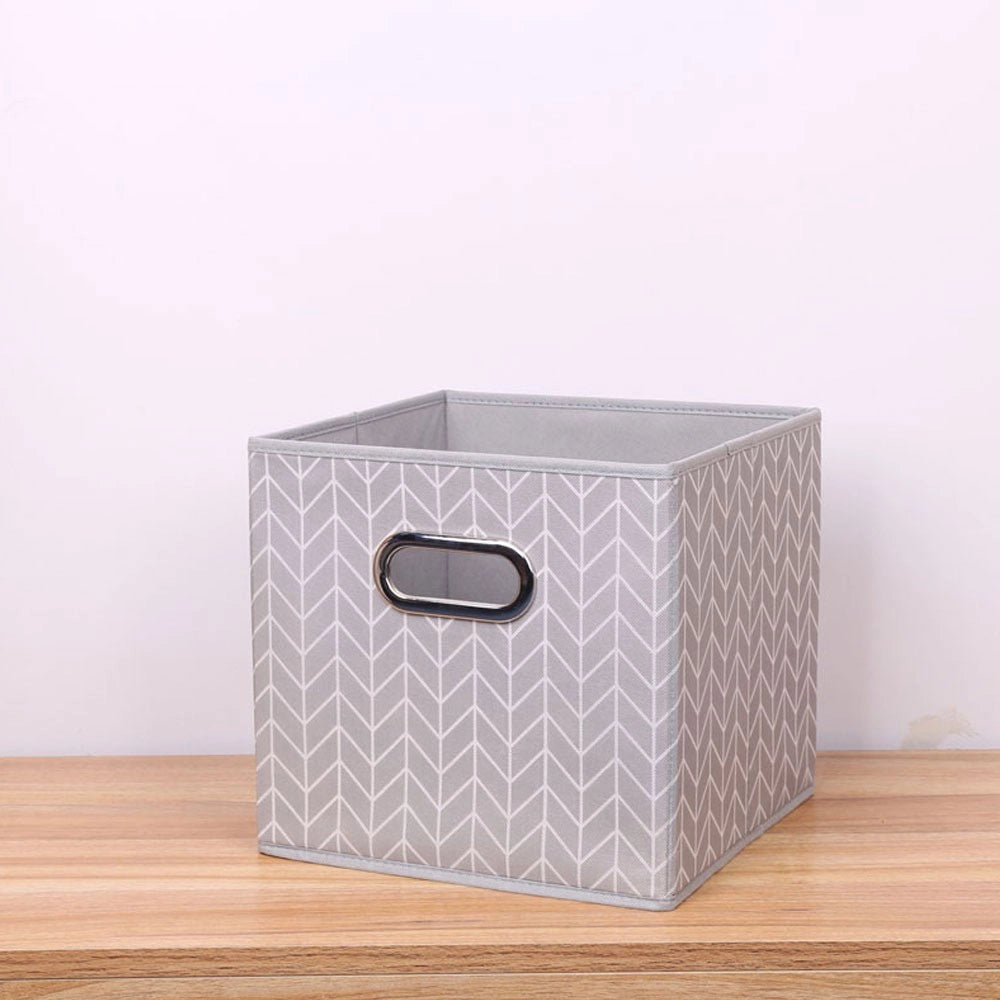 Trade Shop - Box Scatola Salvaspazio Armadio Contenitore Porta Oggetti Organizer 25x25x25 Cm -