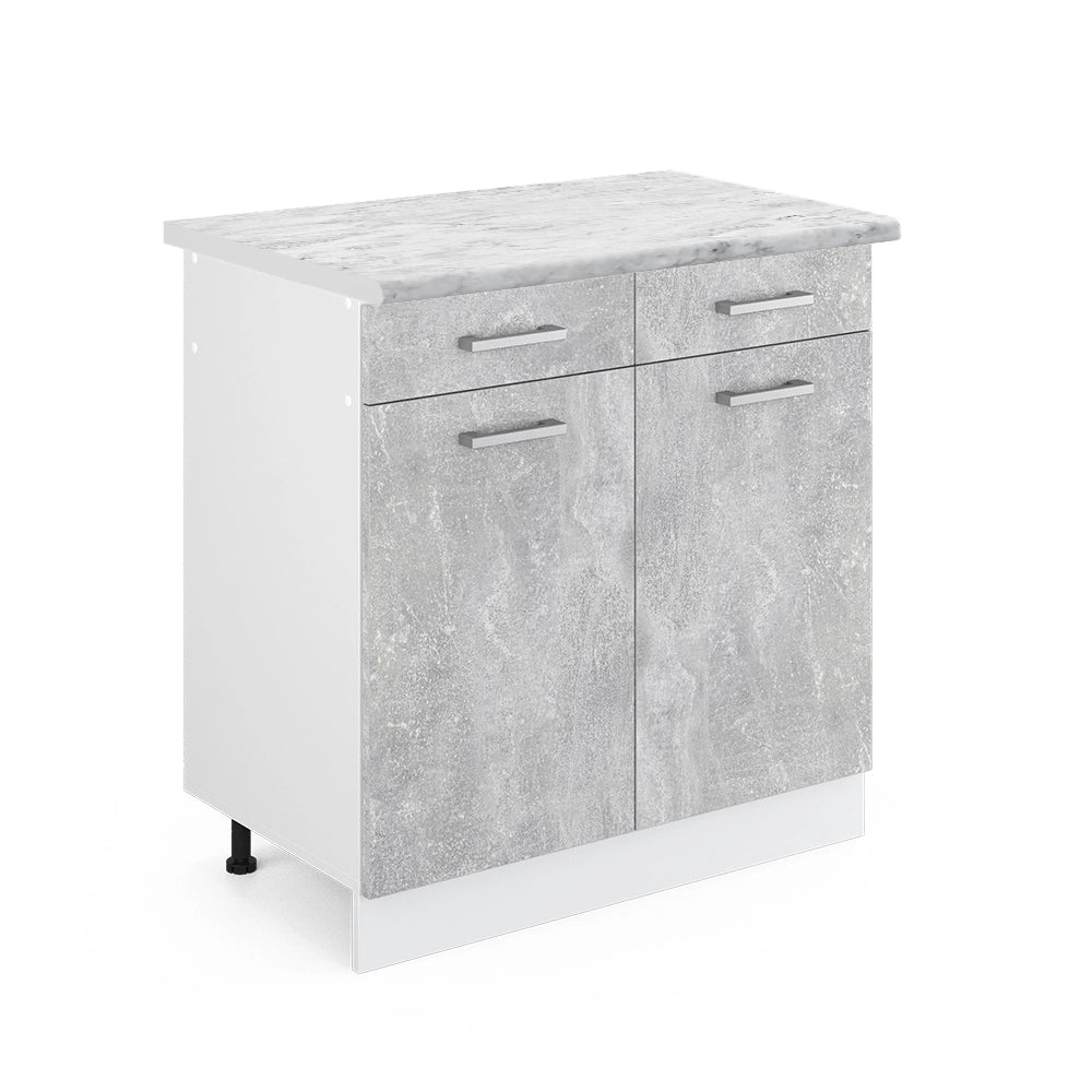 Vicco Mobiletto base per cucina Calcestruzzo 60 cm , PL Marmo
