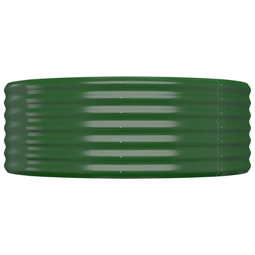 Letto Giardino Acciaio Zincato 396x100x36 cm Verde 319003