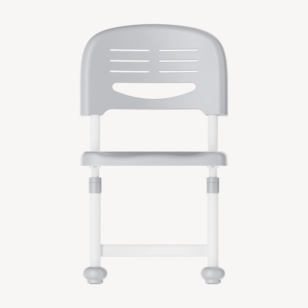 Sedia per Cameretta Sauda ad Altezza Regolabile 75 x 36 x 46 cm - Grigio Chiaro / Bianco [en.casa]