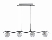 Lampadario cristallo Candellux Starlet 34-85750 cromo