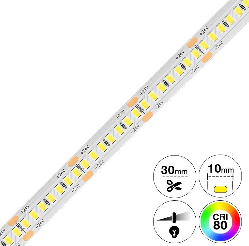 Striscia Strip LED 20W/m  238LEDs/m SMD 2835 6500K IP20 50 metri