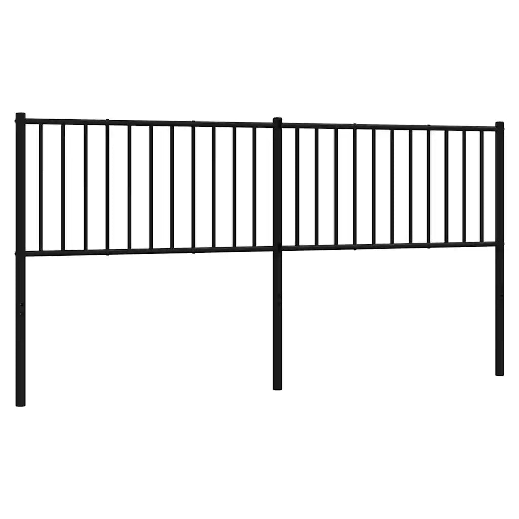 Testiera in Metallo-Testiera in Ferro-Testata Nero 180 cm 343915