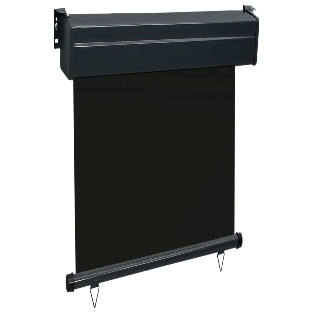 Tenda da sole laterale retrattile/schermo protettivo per patio giardino terrazza balcone 60 x 250 cm nero 02_0007036