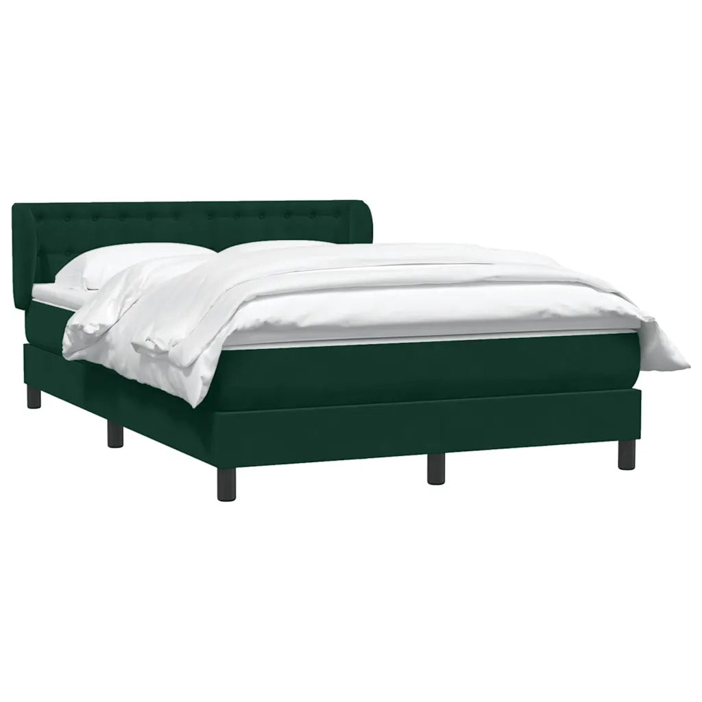 Giroletto a Molle con Materasso Verde Scuro 160x220 cm Velluto 3317910