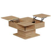 Vicco tavolino soggiorno Quercia dorata 80 x 45 cm con vani portaoggetti