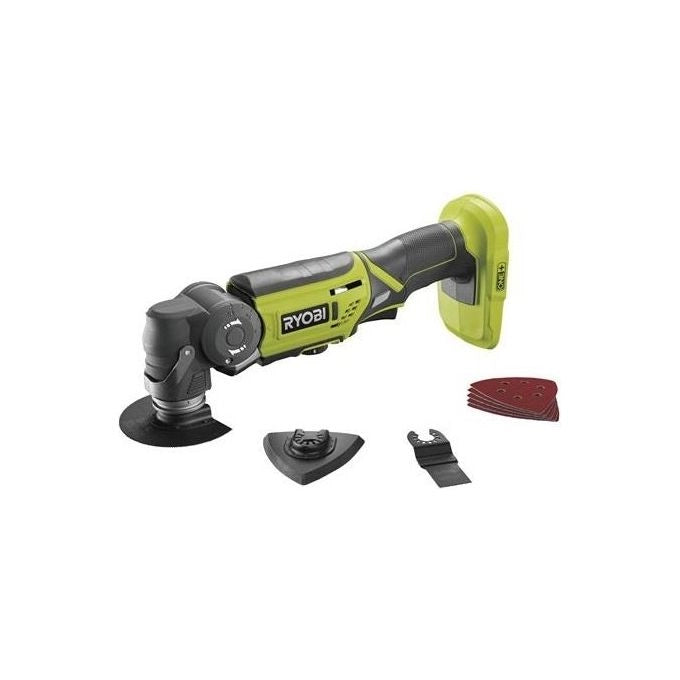 RYOBI R18MT-0 Utensile Multifunzione 18V Testa Orientabile 4 Posizioni Velocita' Variabile 6 Livelli Oscillazioni 10000-20000 rpm colore Nero