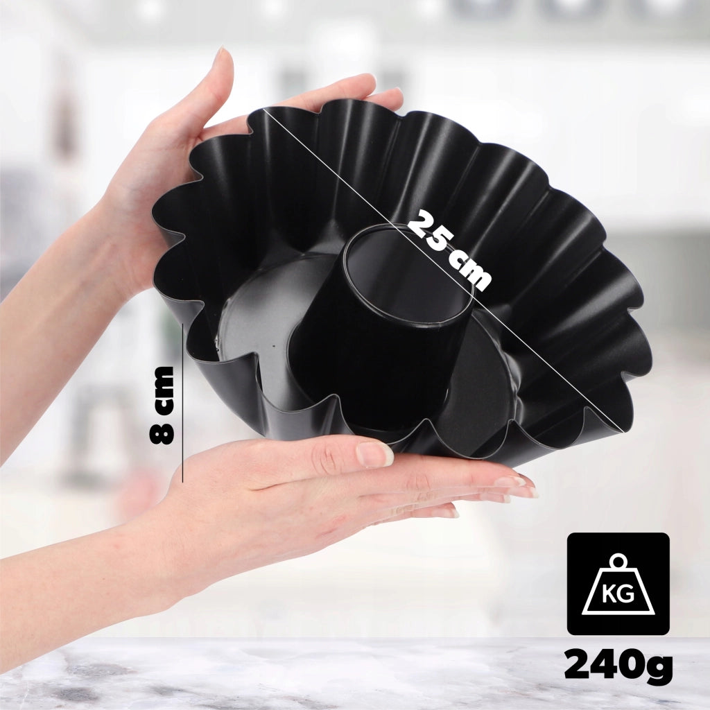 Teglia da forno antiaderente KADAX con camino, 25 cm