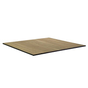 Top tavolo hpl effetto legno naturale quadro cm 69x69x1
