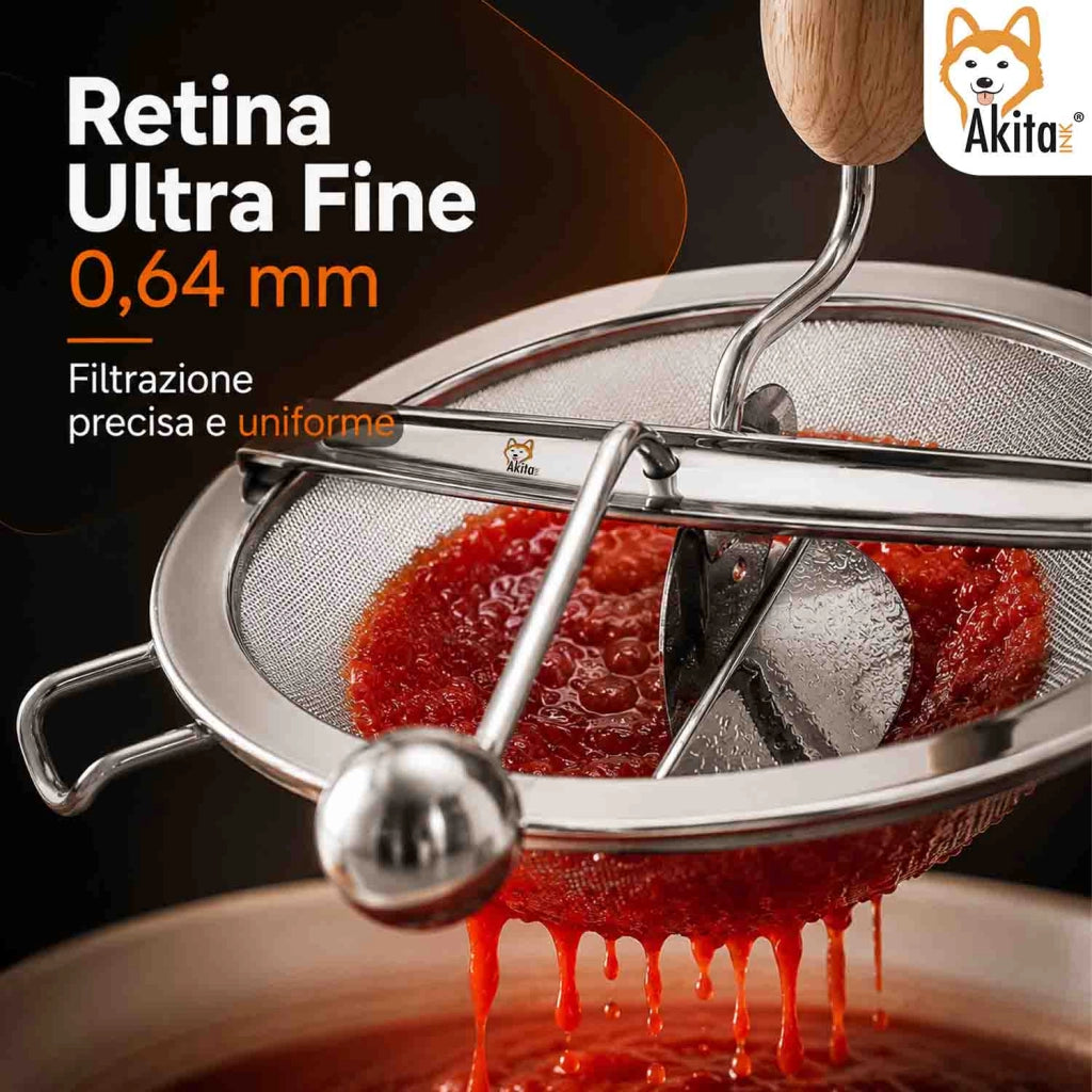 Akitaink Passacolino 20 cm Retina Fine per Marmellate e Farina