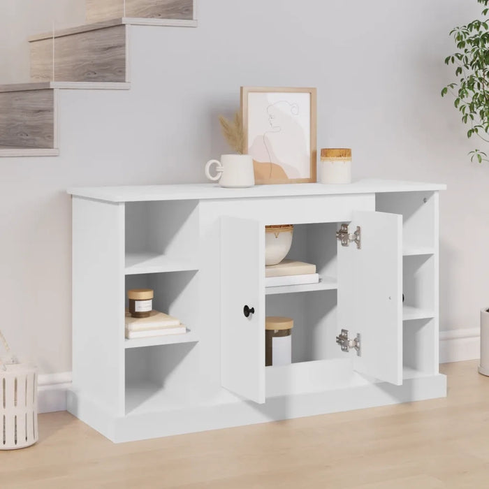 Credenza Bianca 100x35,5x60 cm in Legno Multistrato 816440