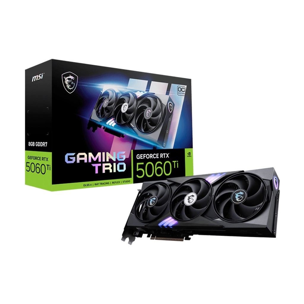 Vga msi rtx 5060ti 8gb gaming trio oc 8gb gddr7 256bit 1h/3dp - RTX5060TI8GAMINGTROC