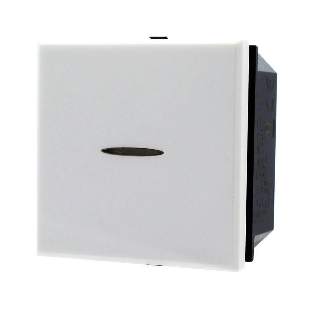 Trade Shop - Interruttore Assiale 2m 1p 16a Bianco Compatibile Con Bticino Axolute -
