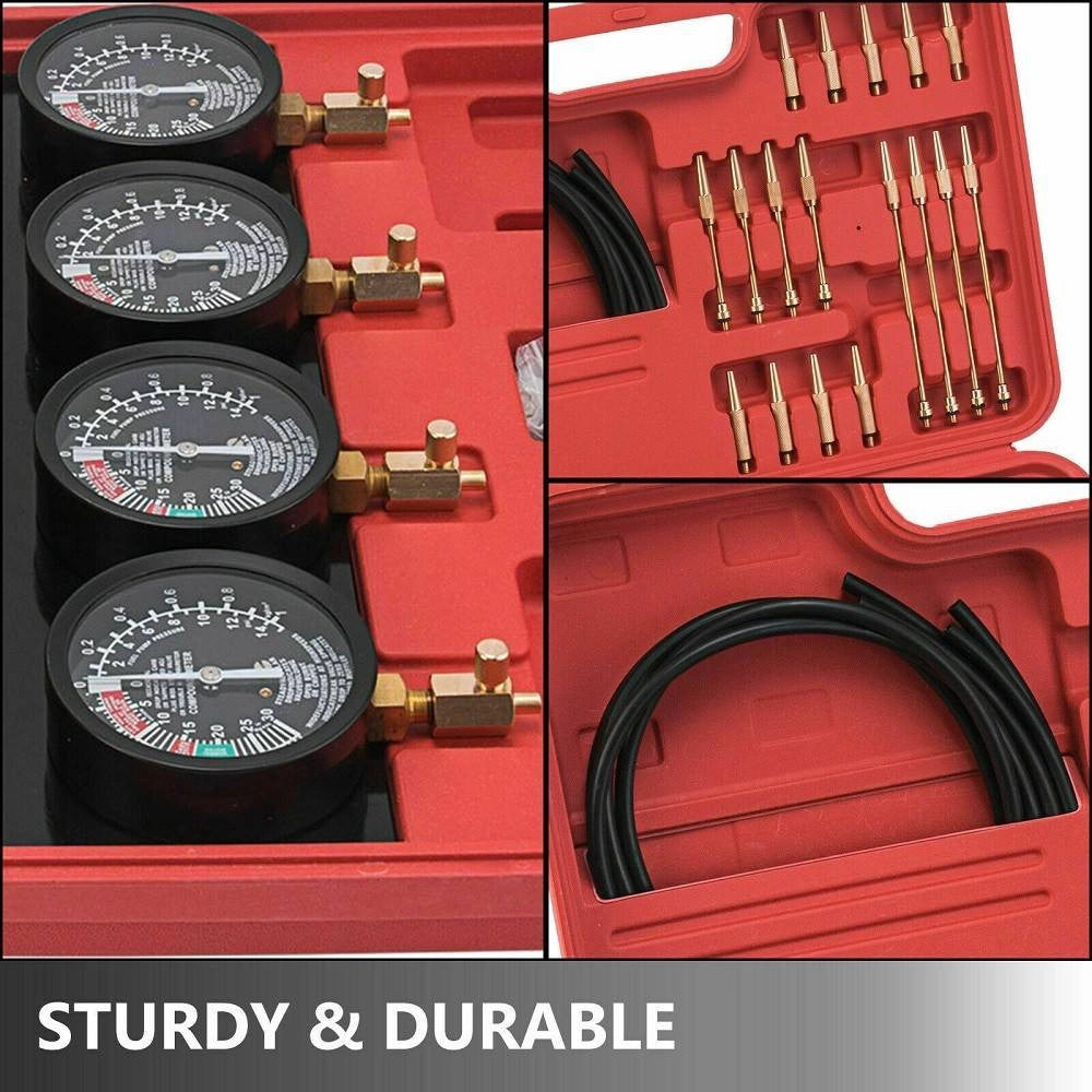 Trade Shop - Set Sincronizzatore Carburatore Misurazione Vuoto Pressione Vacuometro -