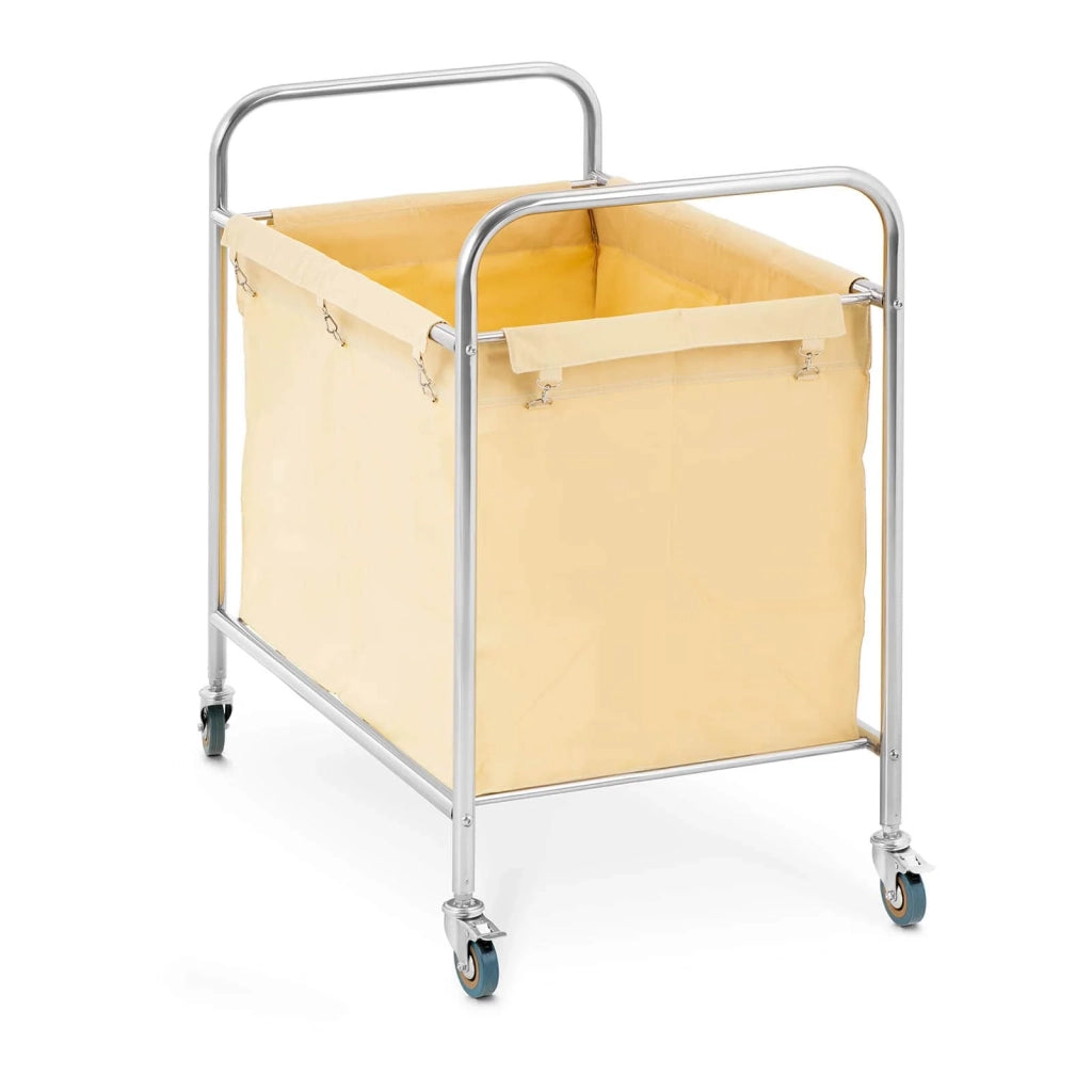 Carrello portabiancheria con ruote (250 litri 4 ruote in gomma scorrevoli 2 ruote con freni di bloccaggio borsa trolley in poliuretano) 14_0004375