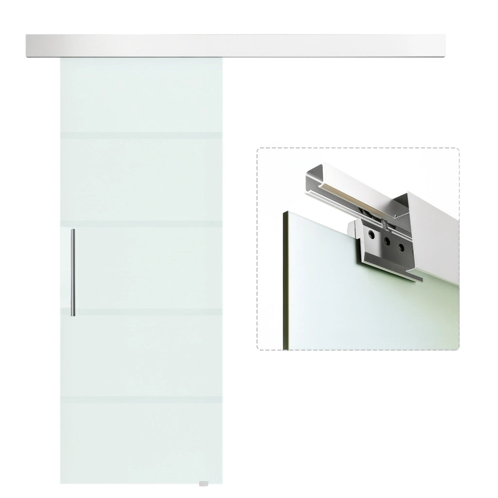 Porta scorrevole in vetro smerigliato satinato ¨C zephmum ¨C 210 cm