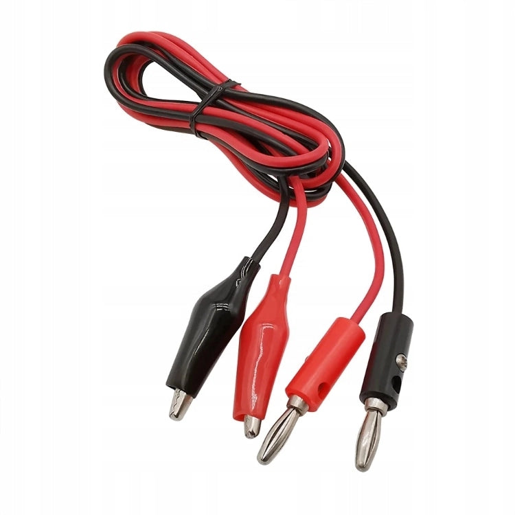 Cavi di Misura per Multimetro – Lunghezza 100cm, Coccodrilli 35mm | Nero e Rosso | Connessione Veloce e Sicura