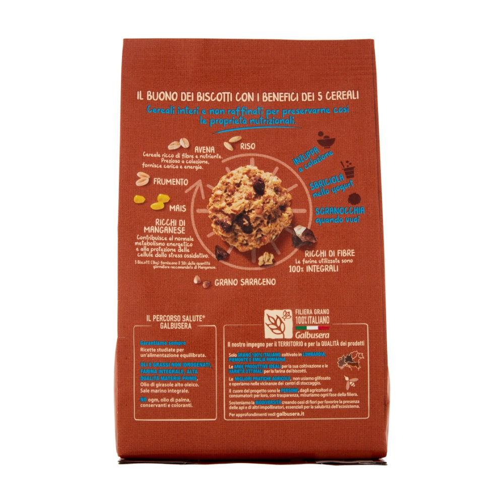 Galbusera cereali g granola e frolla 5 cereali con cioccolato 6 pezzi da 300 gr