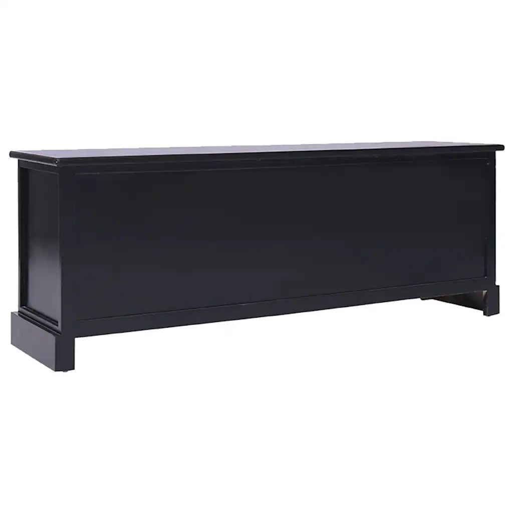 Mobile TV | Armadietto TV | Mobile Porta TV Nero 108x30x40 cm in Legno di Paulownia