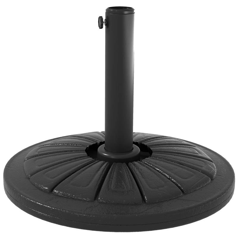 BASE PER OMBRELLONE ROTONDA Ø43CM DA 13KG IN CEMENTO PER PALI DA 38MM E 48MM, NERO