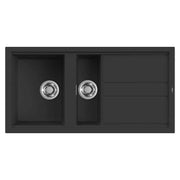 Lavello Elleci Incasso 2 vasche 100x51 Best 475 Granitek Nero LGB47540