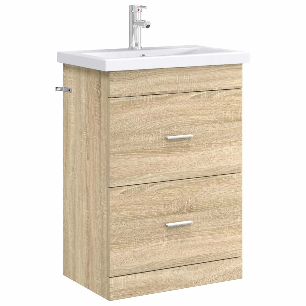 Mobiletto da Bagno Sotto Lavabo Rovere Sonoma 56 x 37,5 x 81 cm 890706