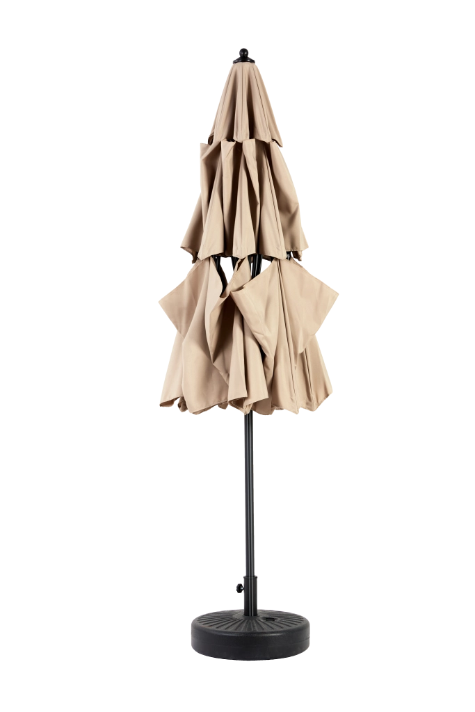 OMBRELLONE 10FT a 3 livelli con inclinazione automatica, kaki, in alluminio