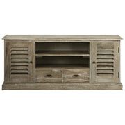 Mobile Porta TV in Legno Massello di Mindi 145x35x60 cm 245507
